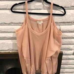 Anthropologie open shoulder sweater
